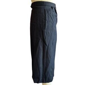 Vintage Skirt Womens Size 5 Navy Pinstripes Professional Pockets Retro Business